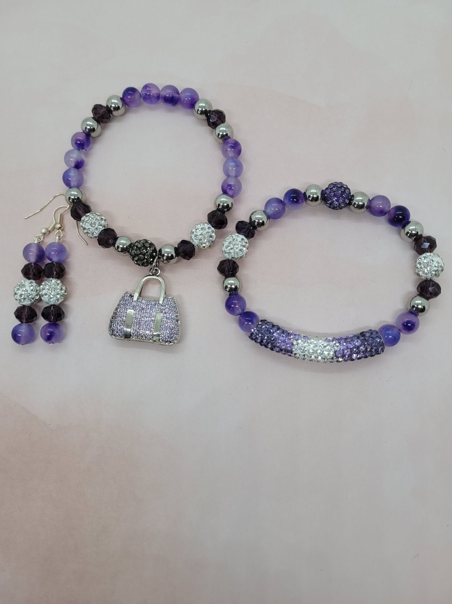 2 stack bracelet and earrings