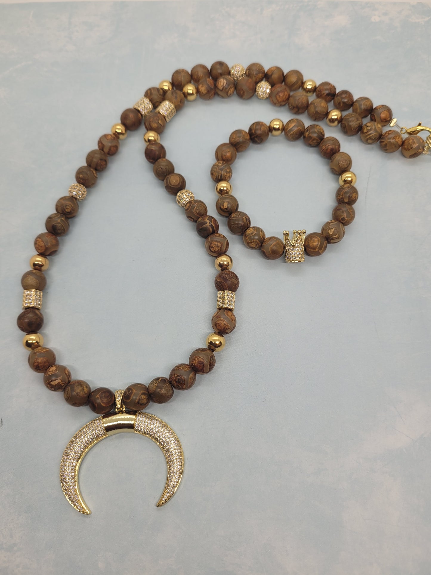 Men's necklace and bracelet set