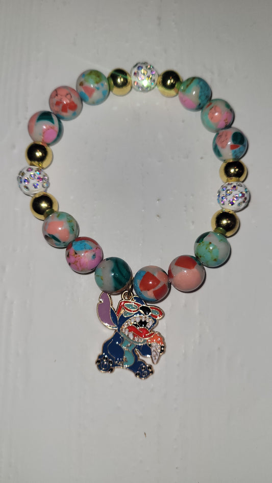Stitch charm bracelet
